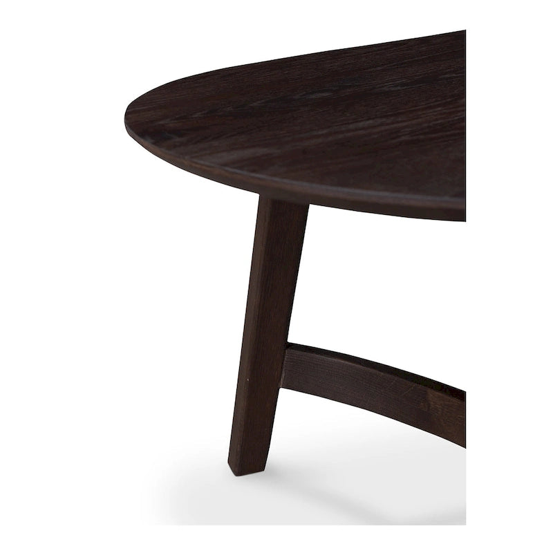 Mesa de centro de roble macizo, color natural/marrón oscuro, estilo escandinavo, para 1 persona