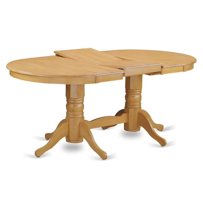 Juego de mesa de cocina de 5 piezas de East West Furniture - una mesa de comedor ovalada con extensión de mariposa y 4 sillas de comedor, roble