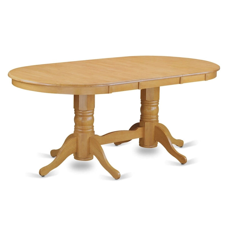 Juego de mesa de cocina de 5 piezas de East West Furniture - una mesa de comedor ovalada con extensión de mariposa y 4 sillas de comedor, roble