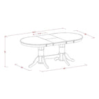 Juego de mesa de cocina de 5 piezas de East West Furniture - una mesa de comedor ovalada con extensión de mariposa y 4 sillas de comedor, roble
