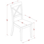 Juego de mesa de cocina de 5 piezas de East West Furniture - una mesa de comedor ovalada con extensión de mariposa y 4 sillas de comedor, roble
