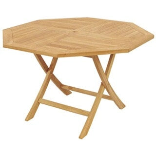 Juego de comedor octogonal Crestwood de teca D-Art hecho a mano (Indonesia)