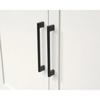 Mueble de almacenamiento de 2 puertas con acabado en madera/blanco y 4 estantes fijos