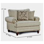 Sillón Loveseat Beige, Asientos 1-2