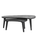 Mesas de centro de madera anidadas oblongas - 43.0L x 21.0W x 15.0H