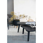 Mesas de centro de madera anidadas oblongas - 43.0L x 21.0W x 15.0H