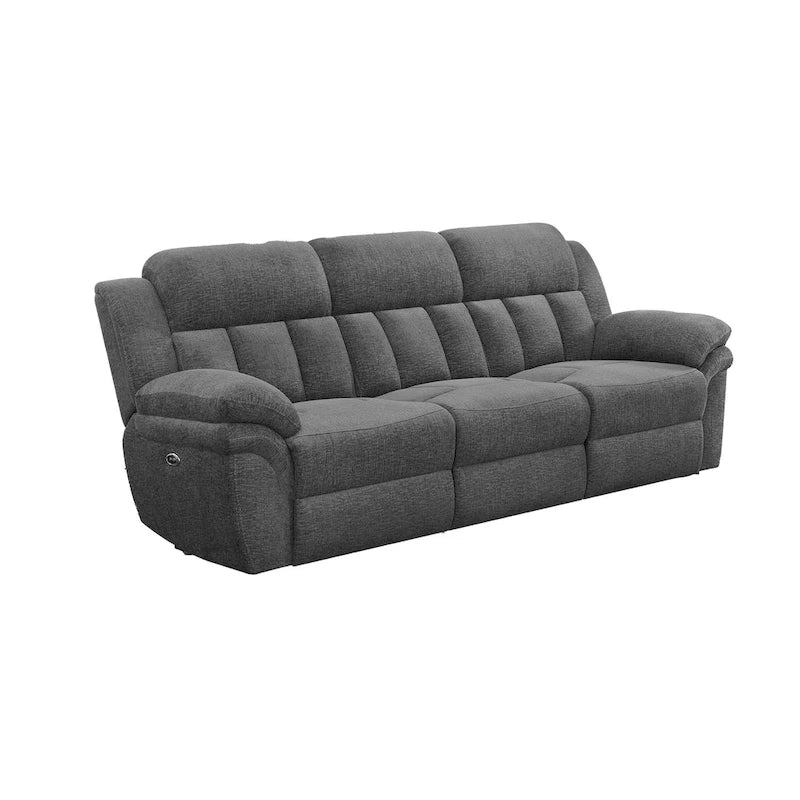 Sofá reclinable de dos plazas Gray & Black Dual Power