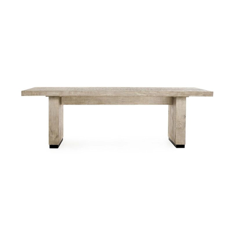 Mesa de comedor de pino recuperado, capacidad para 8 personas