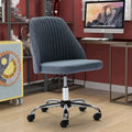 Silla giratoria de trabajo sin brazos, azul / gris oscuro, para 1 persona