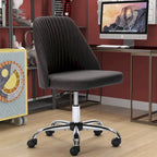Silla giratoria de trabajo sin brazos, azul / gris oscuro, para 1 persona