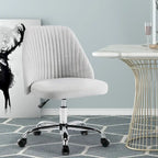 Silla giratoria de trabajo sin brazos, azul / gris oscuro, para 1 persona