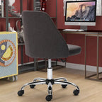 Silla giratoria de trabajo sin brazos, azul / gris oscuro, para 1 persona
