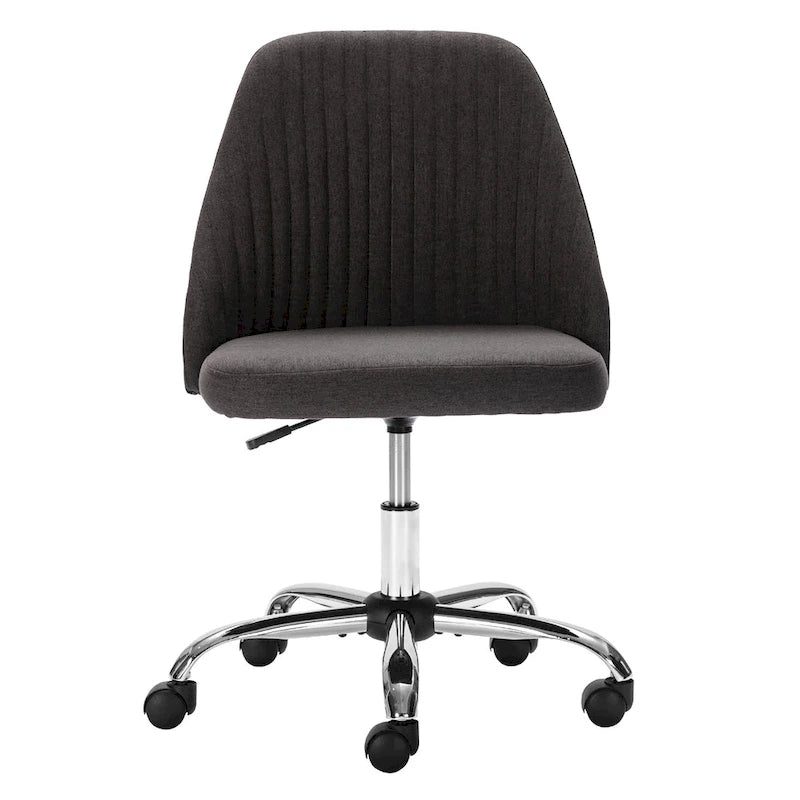 Silla giratoria de trabajo sin brazos, azul / gris oscuro, para 1 persona