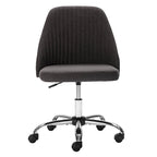 Silla giratoria de trabajo sin brazos, azul / gris oscuro, para 1 persona