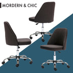 Silla giratoria de trabajo sin brazos, azul / gris oscuro, para 1 persona
