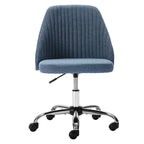 Silla giratoria de trabajo sin brazos, azul / gris oscuro, para 1 persona