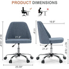 Silla giratoria de trabajo sin brazos, azul / gris oscuro, para 1 persona