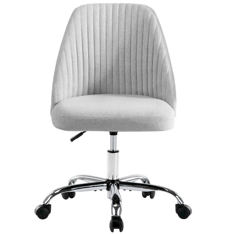 Silla giratoria de trabajo sin brazos, azul / gris oscuro, para 1 persona