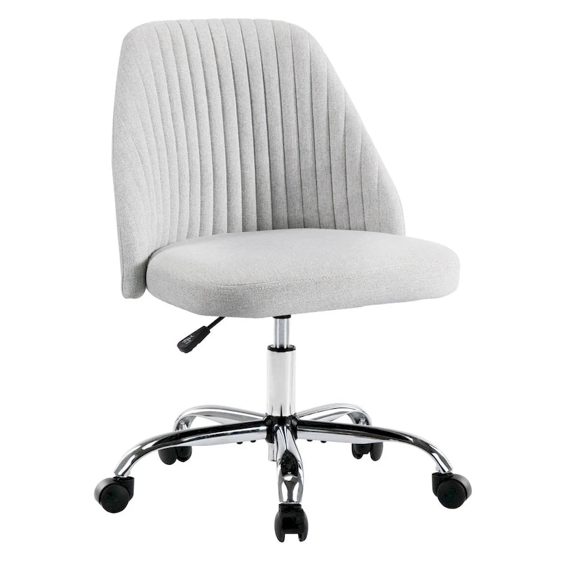 Silla giratoria de trabajo sin brazos, azul / gris oscuro, para 1 persona