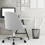 Silla giratoria de trabajo sin brazos, azul / gris oscuro, para 1 persona