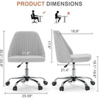 Silla giratoria de trabajo sin brazos, azul / gris oscuro, para 1 persona