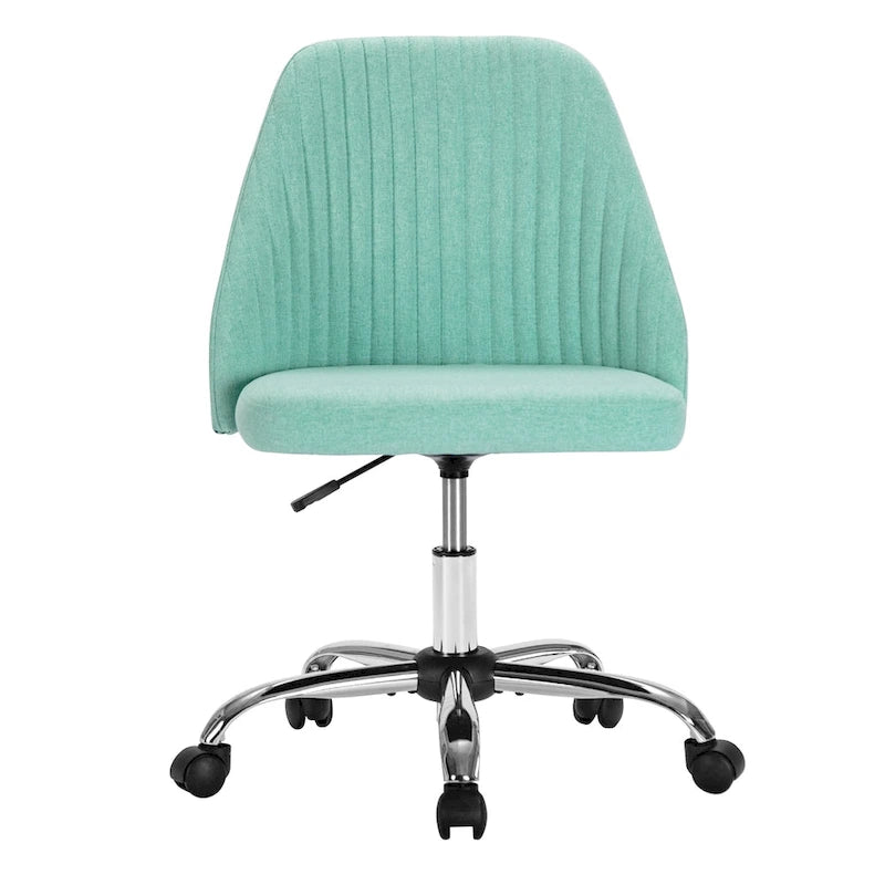 Silla giratoria de trabajo sin brazos, azul / gris oscuro, para 1 persona