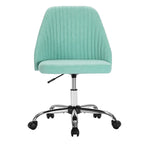 Silla giratoria de trabajo sin brazos, azul / gris oscuro, para 1 persona