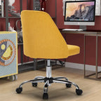 Silla giratoria de trabajo sin brazos, azul / gris oscuro, para 1 persona
