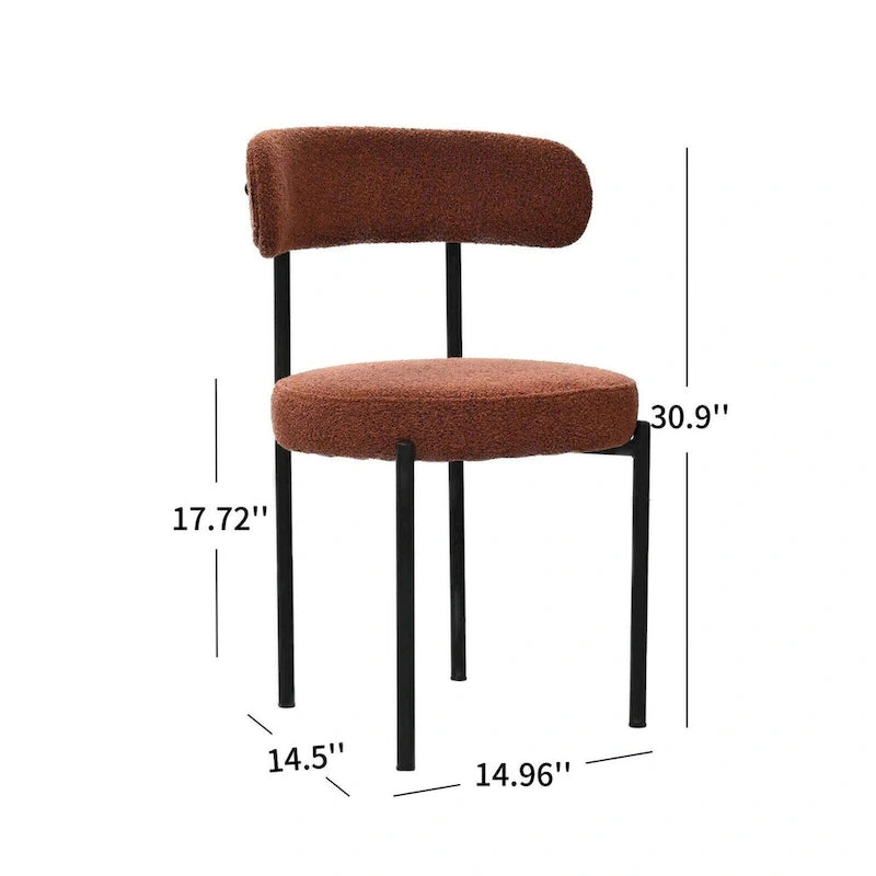 Sillas de comedor tapizadas verdes/marrones, estilo de mediados de siglo, juego de 2