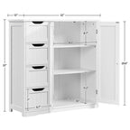 Armario de suelo de madera para baño - 12P x 32A x 33H