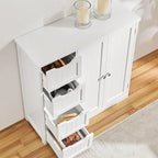 Armario de suelo de madera para baño - 12P x 32A x 33H