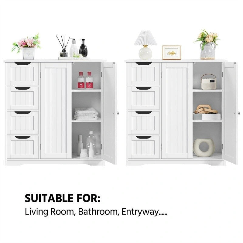 Armario de suelo de madera para baño - 12P x 32A x 33H