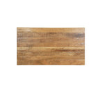 Mesa de comedor rectangular de madera maciza natural, 6 plazas
